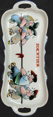 Bandeja alargada de porcelana Pas Vasco